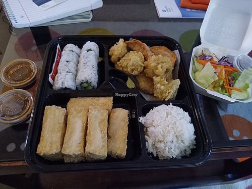 Vegan Bento, so much food! at Nori Teriyaki in Mukilteo