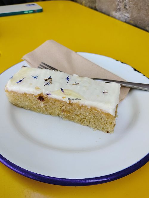 Vegan lemon cake! at Society Café in Bristol