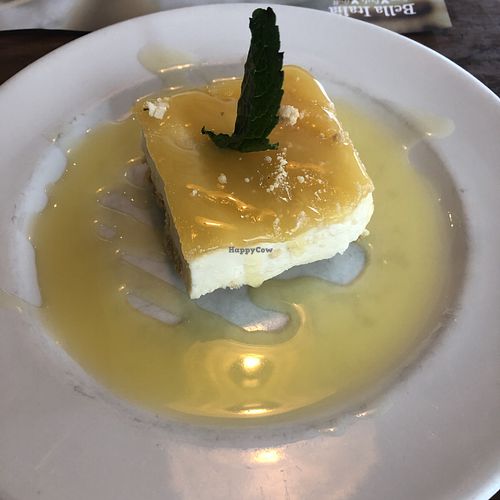 Vegan cheesecake was available as the only vegan dessert! It was really good, very zesty 🍋  at Bella Italia in Lancaster