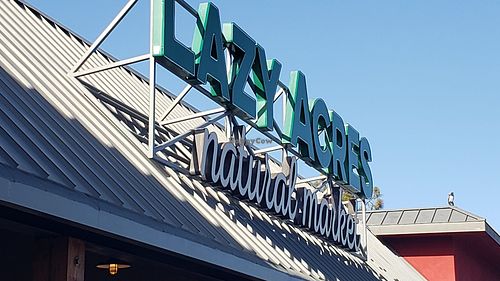 Seen from the freeway at Lazy Acres Market in Encinitas