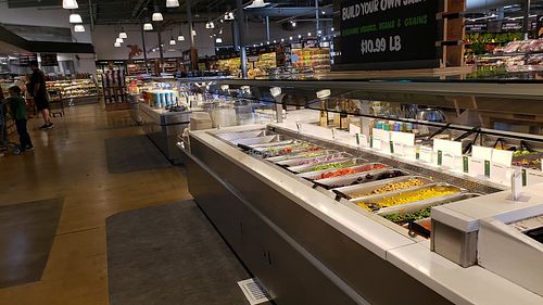 Great fresh salad bar at Lazy Acres Market in Encinitas