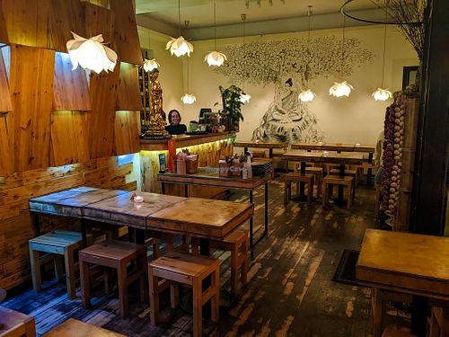 Inside of Sunshine Vegan Restaurant at Sunshine Vegan Restaurant in Berlin