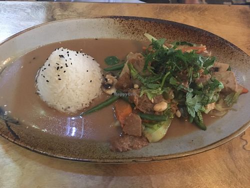 Peanut sauce tofu  at Sunshine Vegan Restaurant in Berlin