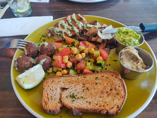 Early vegan breakfast. at Stars in Mossel Bay