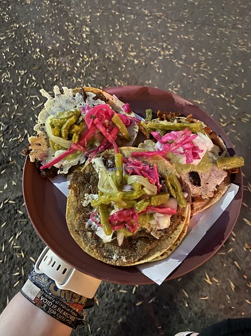 3 tacos with cheese   at Gracias Madre in Mexico City