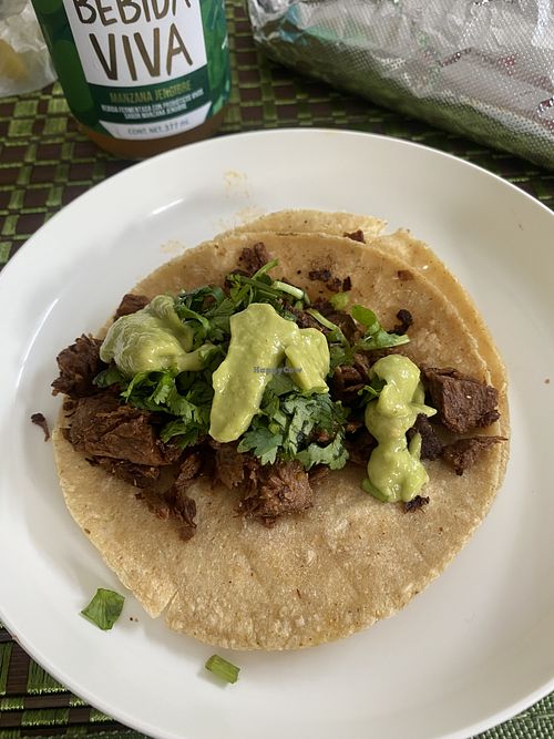 Taco de Suadero con Cilantro y Salsa Verdee  at Gracias Madre in Mexico City