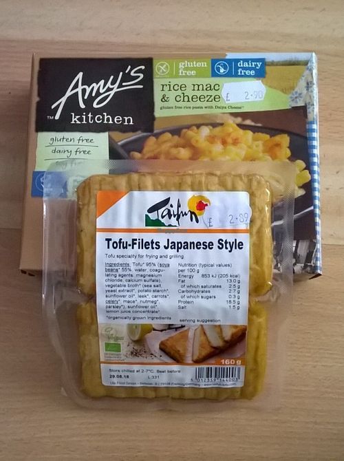 Vegan mac and cheese and tofu fillets at Alternative Stores - Online store in North Shields