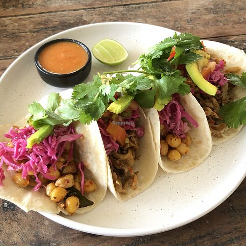 Vegan taco combo, outstanding! at The Hideout in Unawatuna