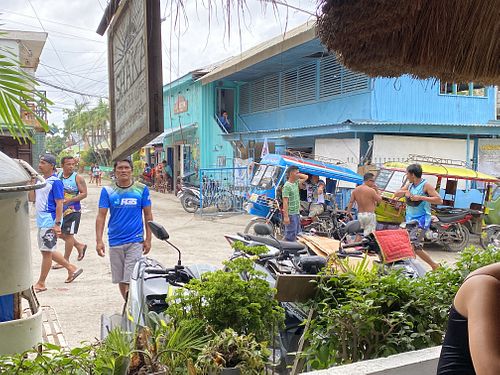 Street in front  at SHAKA - Cebu in Moalboal