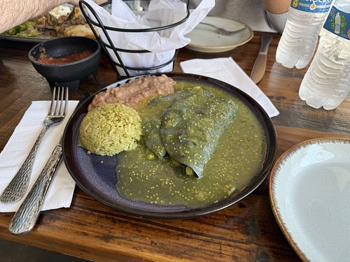 Mom’s Fresh Avocado Enchiladas (modified)  at Maggie's Blue Rose in Santa Catalina Island