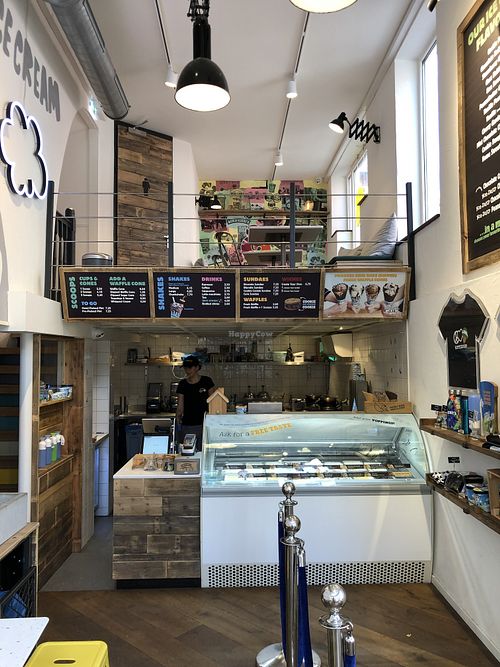 Counter and updtairs also seats! at Ben & Jerry's in Rotterdam