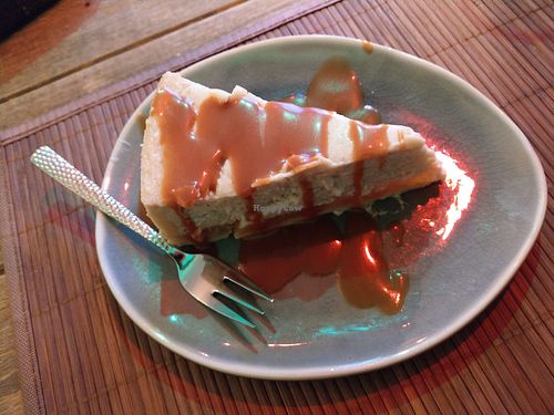 Apple cheese cake with caramel sauce at Heidewitzka in Bochum