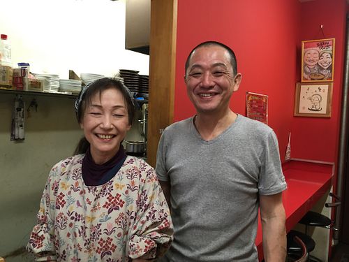 Owners at Tokkyu Ramen in Kyoto