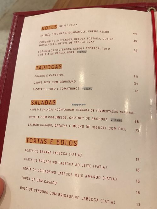 Menu iii at Labecca - Asa Sul in Brasilia