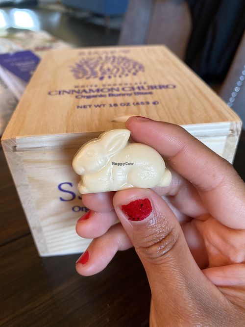 White Chocolate Cinnamon Churro 🐰 Bites  at Sjaaks Organic Chocolates in Petaluma