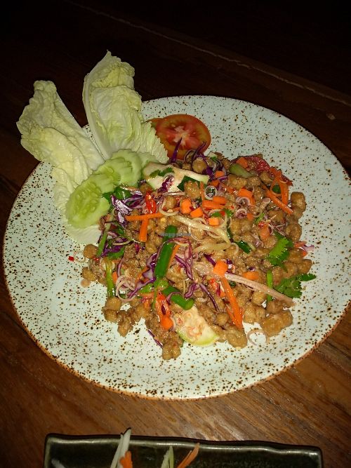 Absolutely yummy lemongrass salad at Friendship Concept in Pai