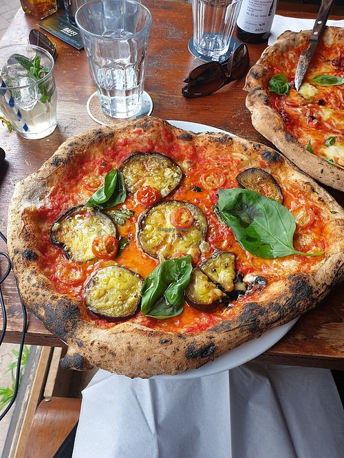 Amazing vegan pizza. So delicious! :) at Baffi in Poole