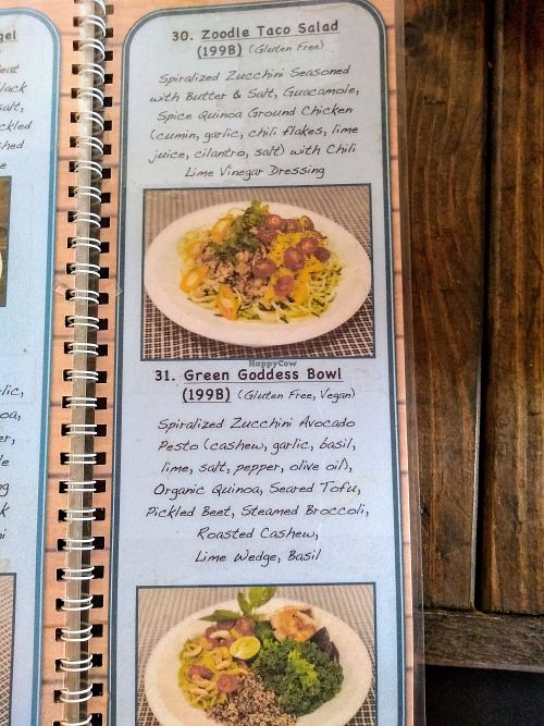 Menu page at Coffee Stains in Pai