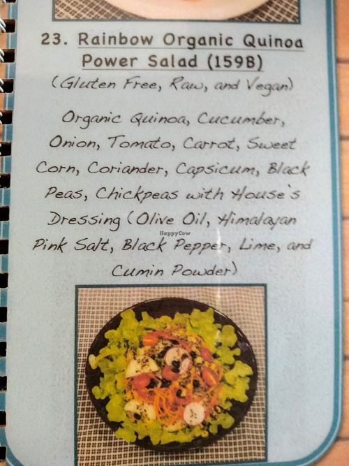 Menu page at Coffee Stains in Pai