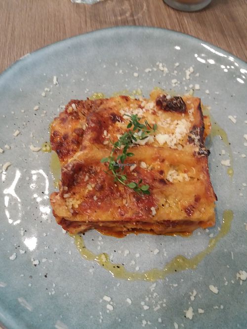 Home made lasagne at Gardener's Lodge in Camperdown