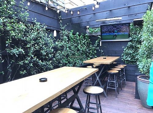 Cute outside area  at Little Easy in Auckland