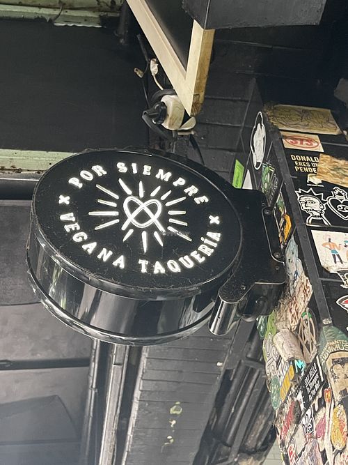   at Por Siempre Vegana Taquería in Mexico City