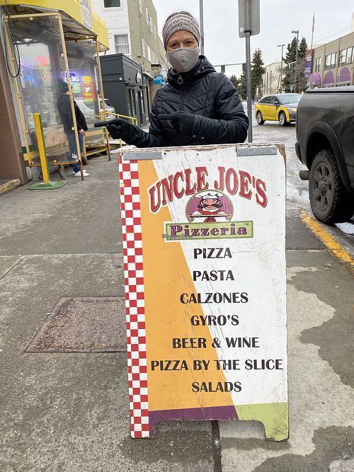 It’s in there!   at Uncle Joe's Pizzeria in Anchorage