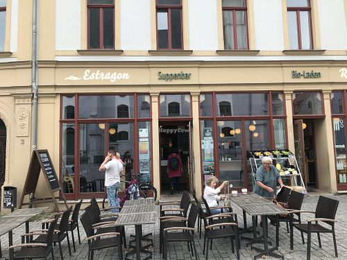 Outside  at Estragon and Rosmarin in Weimar