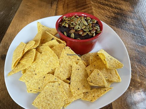 Black bean dip at Ravens' Restaurant in Mendocino