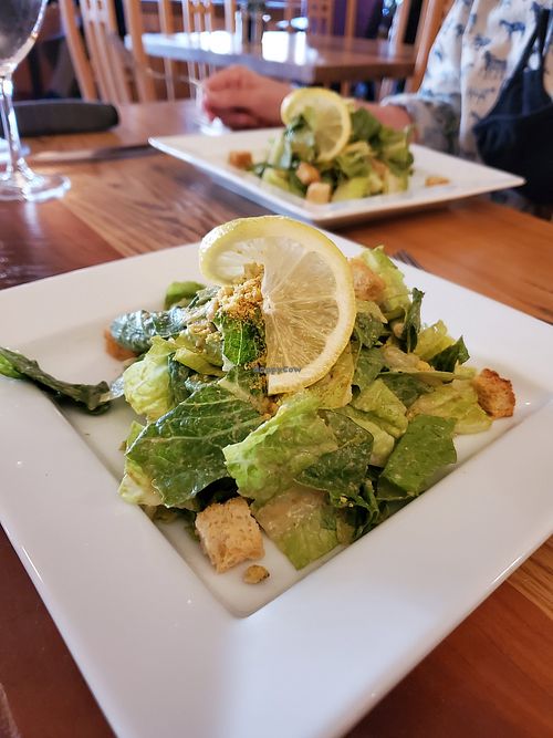 Caesar salad, split for us! at Ravens' Restaurant in Mendocino