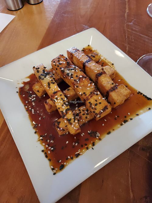 Maple-glazed Tofu at Ravens' Restaurant in Mendocino