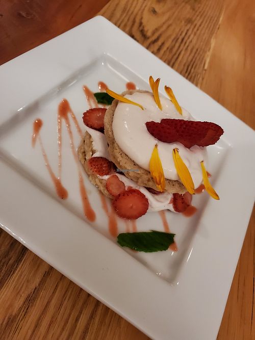 Incredible Strawberry Shortcake at Ravens' Restaurant in Mendocino