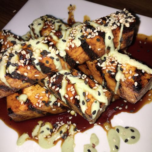 Glazed Tofu Appetizer at Ravens' Restaurant in Mendocino