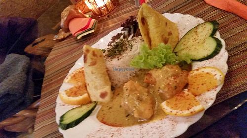 Rice with deep fried cauliflower at Kashmir in St Petersburg