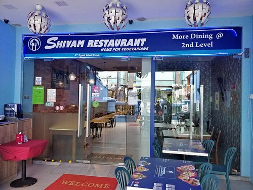 Restaurant entrance at Shivam in Central Singapore
