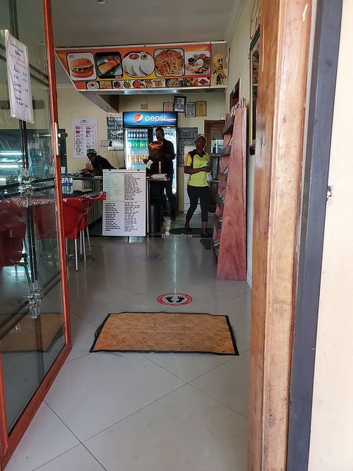 Entrance at Govinda's in Lusaka