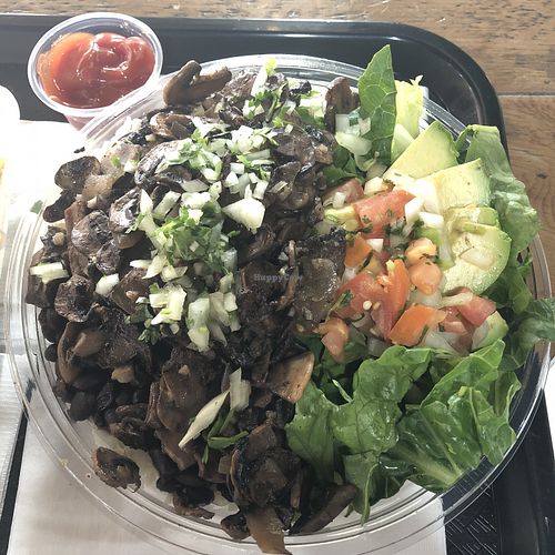 Veggie Latin Bowl with mushrooms  at Latin Fusion Kitchen  in Hollywood