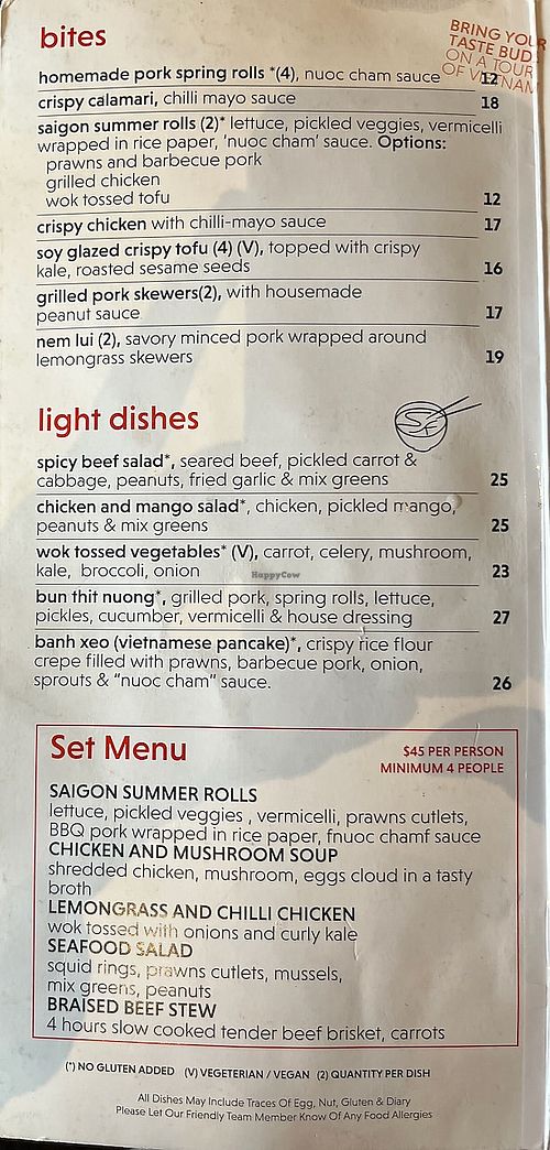 Menu 2  (2025-2) at Saigon Kingdom - Hawthorne Drive in Queenstown