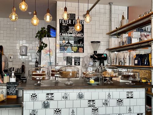 Counter bar  at The Cult of Coffee in Aberdeen