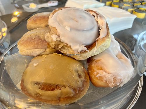 Vegan biscoff & cinnamon buns  at The Cult of Coffee in Aberdeen