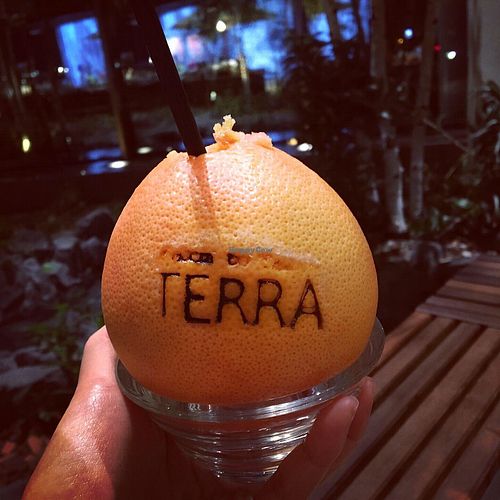 Grapefruit juice at Terra in Sapporo
