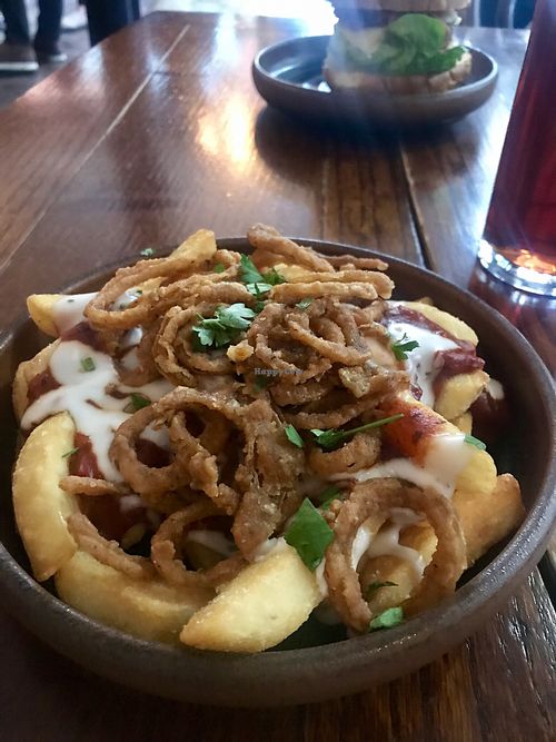 Loaded fries at The Green Man in London