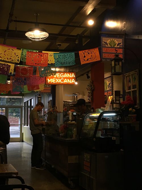 Counter area at La Vegana Mexicana in Santa Ana