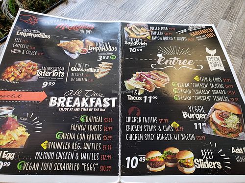 Menu at Kudough's Donuts in San Juan