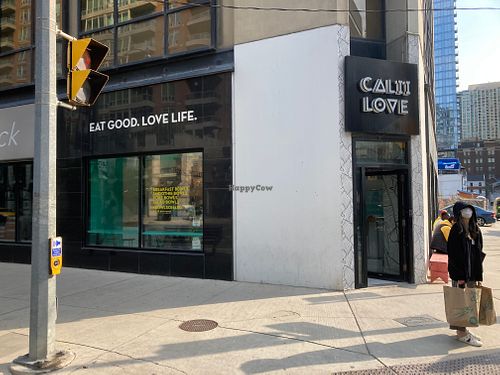 Outside at Calii Love in Toronto