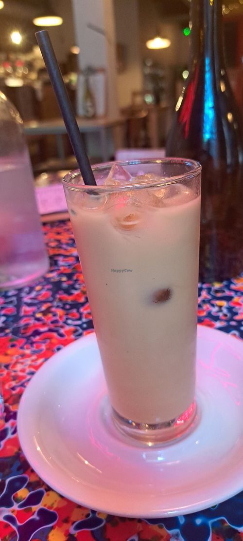 Iced latte at The Glad Cafe in Glasgow