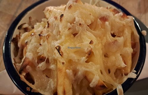 Chips and cheese at The Glad Cafe in Glasgow