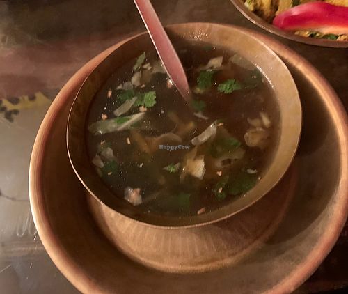 Vegetable broth  at YAK + YETI in Vienna