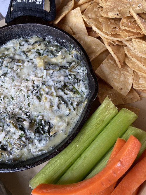 Vegan spinach artichoke dip  at Collision Brewing Company and Restaurant in Longmont