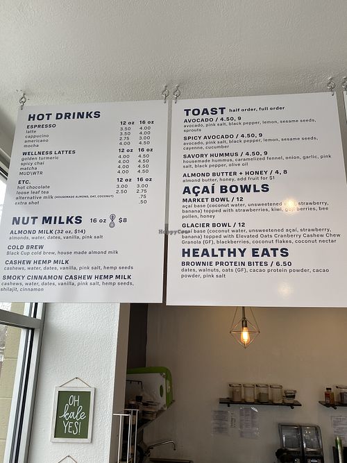 Menu  at Market Juice in Anchorage